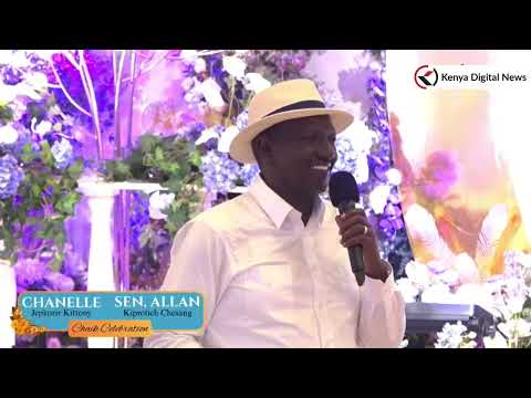 'Many young people want to enjoy stuff (s*x) without being responsible!' Ruto at Chesang's wedding