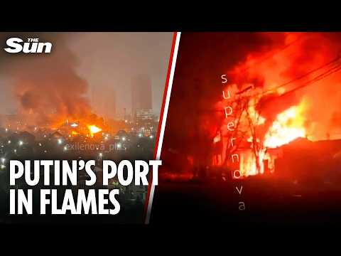 Deadly Ukraine strikes on Putin’s key port sparks power outages after massive explosions