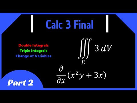 Calculus 3 Final Review (Part 2) || Double Integrals, Triple Integrals, Change of Variables