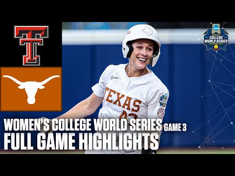Texas Tech Red Raiders vs. Texas Longhorns | Game 3 Highlights | Women’s College World Series