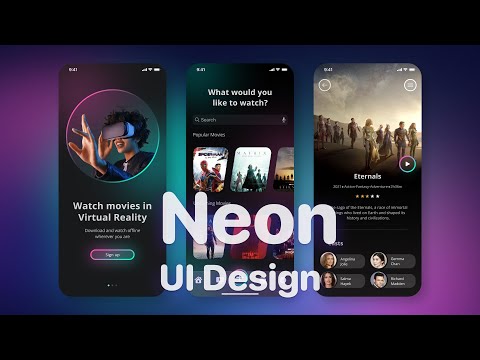 Neon UI Design from scratch in Figma