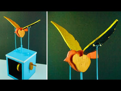 How To Make Flying Bird Automaton from Cardboard | Easy & Fun Homemade Invention