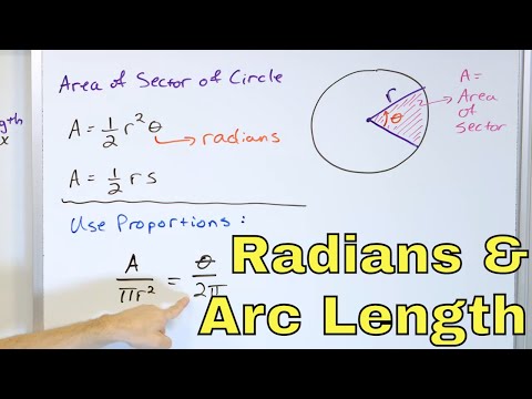 Radians, Arc Length & Sector Area of a Circle - [2-21-1]