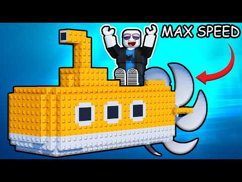 building the FASTEST submarine in Roblox build a submarine...