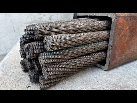 Forging a Damascus Knife from steel Cables | Insane Transformation 