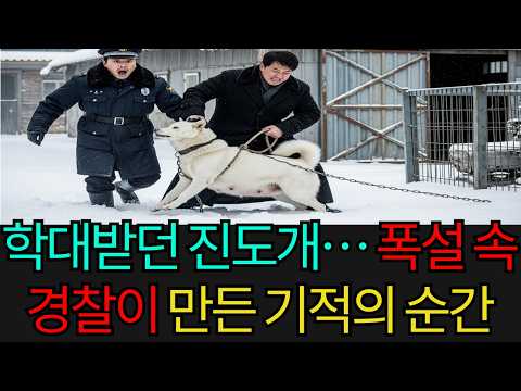 폭설 속 학대받던 임신한 진도개… 경찰이 발견한 뒤 벌어진 일에 모두가 감동했다