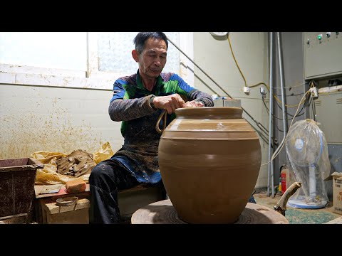 Amazing process!! giant pots mass-production - Korean traditional pot factory