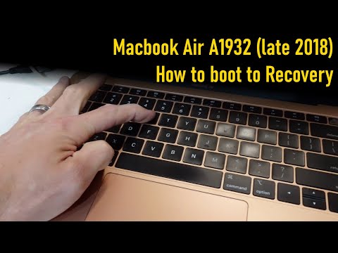 Macbook Air A1932 (Late 2018) How to boot to recovery