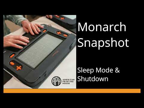 Monarch Snapshot: Sleep Mode and Shutdown