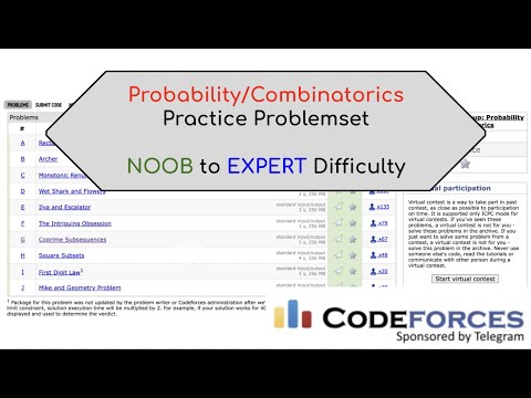 Complete Probability/Combinatorics Practice - Noob to Expert | Topic Stream 4