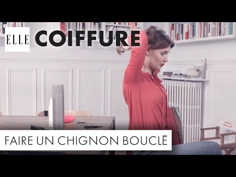 Tuto : Comment faire un chignon bouclé I ELLE Coiffure