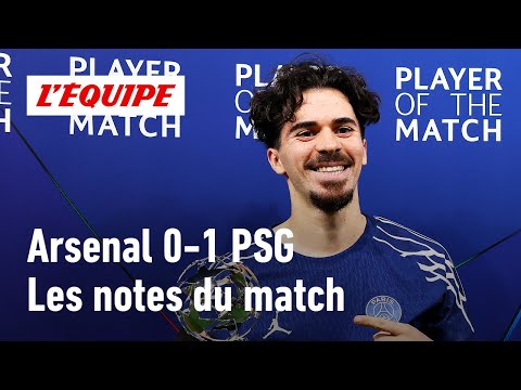 Arsenal 0-1 PSG : Vitinha impérial au milieu, Désiré Doué en fait trop... Les notes du match