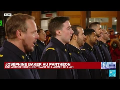 Joséphine Baker accueillie au Panthéon avec le chant des partisans • FRANCE 24