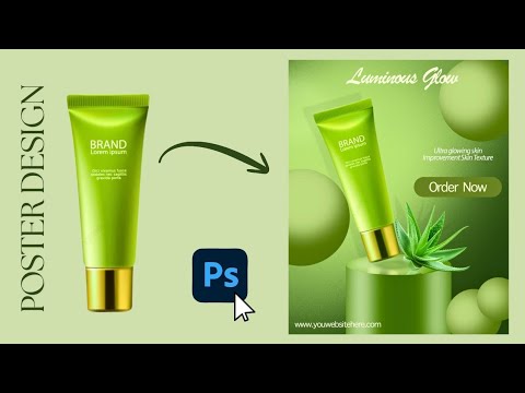  Product Poster Design in Photoshop | Skincare Poster Design Tutorial | Photoshop Editing.