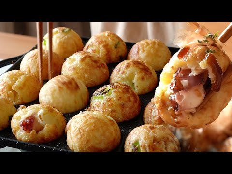 일본에서 먹던 맛 그대로 집에서 타코야끼 만들기/Tagoyaki Recipe