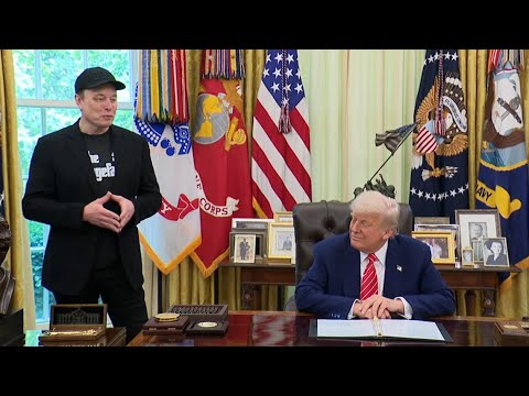 Trump Honors Elon Musk in Final Day at White House | Full Video