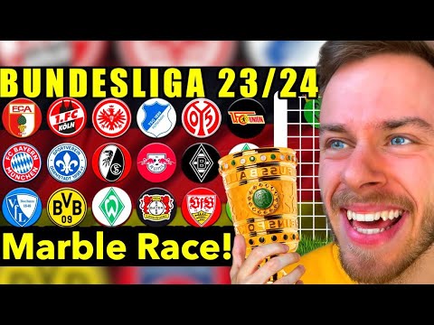MARBLE RACE predicts the 2023/24 Bundesliga season! 👀🏆 (very exciting!)