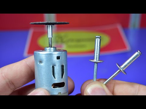How to make a diy mini drill head from rivet at home