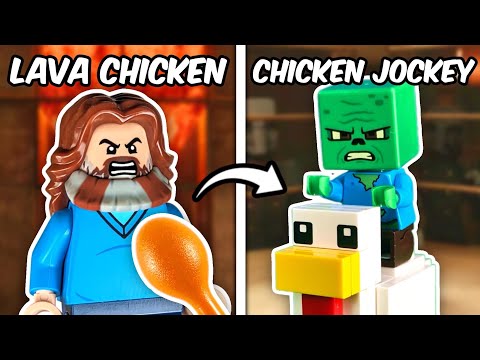 I made MINECRAFT Movie MEMES in LEGO...