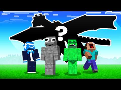 Minecraft But if we Take Damage Spawns a Random Mob...