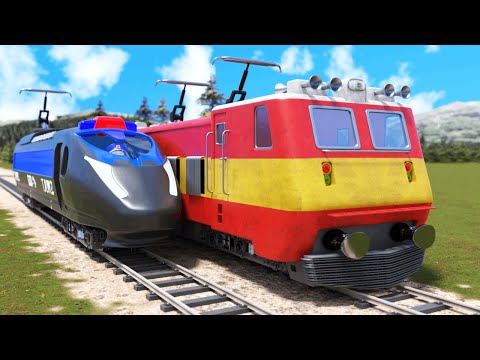 💥Police & Thief Train Race-Thief Escape From jail, Lego train for kids
