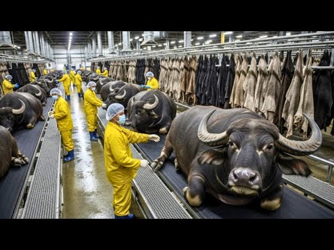 Inside the Buffalo-Leather Factory: From Farm to Heavy-Duty Luxury Goods | Full Process