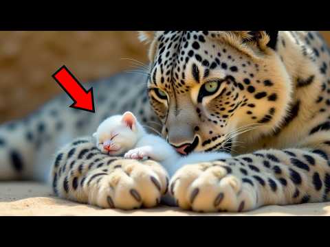 Снежный барс 730 дней не подпускал никого. Пока рядом не появился белый котёнок…