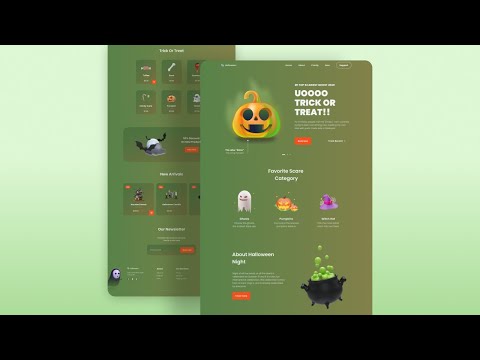 Create a Responsive Halloween Website Design Using HTML CSS & JavaScript 🎃