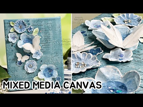 MAKE THIS! Mixed Media Canvas Floral Canvas Art