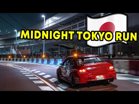 Midnight Tokyo Run in the Tokyo Drift Evo | Wangan Run & Daikoku Car Meet!