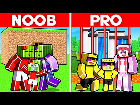 Having a NOOB vs PRO Family In Minecraft!