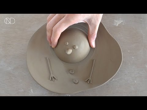 🫠 녹은 눈사람 접시 만들기 : Making a ceramic snowman plate [ONDO STUDIO]