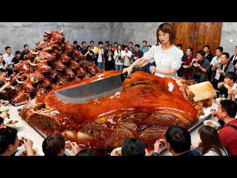 徐州美女开店卖牛头肉，半个牛头258 元一天只售7只，提前预定才能吃到#麦总去哪吃