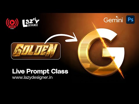 Logo to 3D Golden Text in 30 Sec | No Design Skills Needed (LIVE)