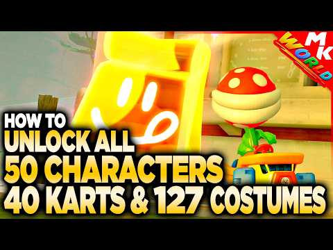 How to Unlock All Costumes, Characters, & Karts in Mario Kart World