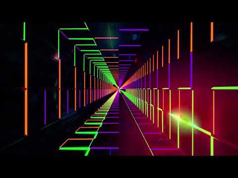 4  Hours VJ Loops 2024: Abstract Neon Tunnel Animation | 4K Motion Background Geometric Lines