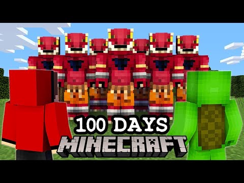 I Survived 100 Days from Red Ogre in Minecraft