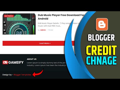 How to Change Footer Credit on Blogger Template 2023