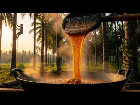 Inside Palm Sugar Production 🌴 How Traditional Palm Sugar Is Made (Full Process)