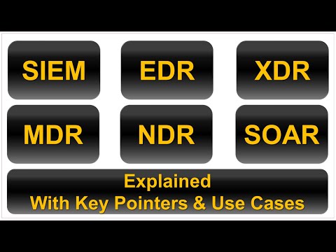 SOC Tools - SIEM EDR XDR MDR and SOAR Explained