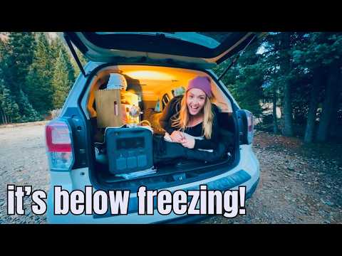 Car Camping in SubFreezing COLORADO 🥶 | How to Stay Warm