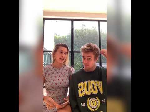 Justin Bebier and Haliey Live On Facebook