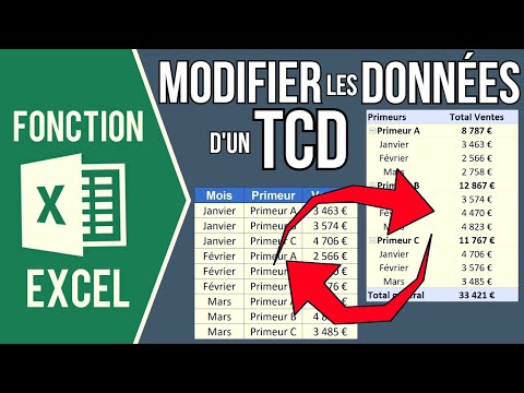 EXCEL - MODIFIER ET ACTUALISER LES DONNÉES D'UN TABLEAU CROISÉ DYNAMIQUE (Changer source de données)