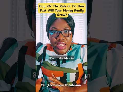The Rule of 72: How Fast Will Your Money Really Grow? (Day 26) #RuleOf72  #FinancialEducation