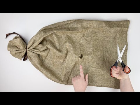 4 NEW ITEMS FROM ONE old burlap bag! AMAZING RECYCLING!