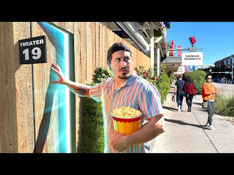 I Built a Secret Movie Theater in Public