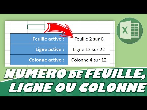 COMMENT COMPTER LE NOMBRE DE FEUILLES, DE LIGNES OU DE COLONNES EXCEL ?