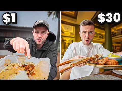 $1 Street Food vs $30 Luxury Hotel Buffet 🇱🇰