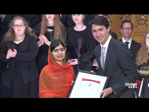 Malala Yousafzai receives honorary Canadian citizenship