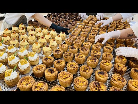 엄청납니다! 압도적인 토핑과 두께로 대박터진, 역대급 위생의 뚱 타르트│Mass Production of Amazing Tart Dessert - Korean Street Food